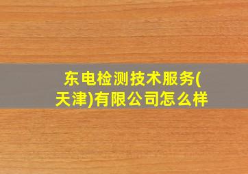 东电检测技术服务(天津)有限公司怎么样