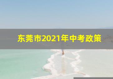 东莞市2021年中考政策