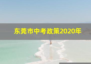 东莞市中考政策2020年