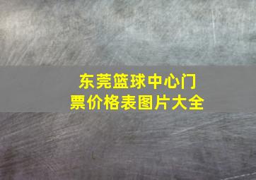 东莞篮球中心门票价格表图片大全