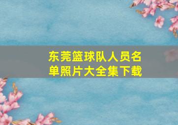 东莞篮球队人员名单照片大全集下载