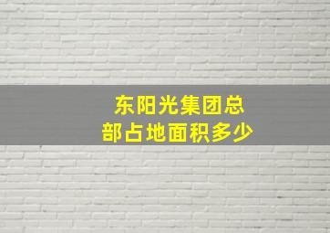 东阳光集团总部占地面积多少