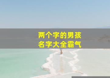 两个字的男孩名字大全霸气