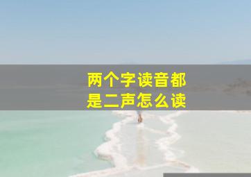 两个字读音都是二声怎么读