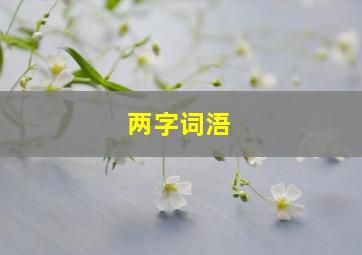 两字词浯