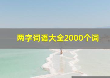 两字词语大全2000个词