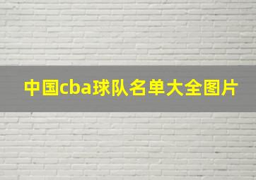 中国cba球队名单大全图片