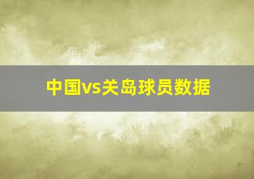 中国vs关岛球员数据