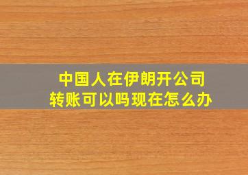 中国人在伊朗开公司转账可以吗现在怎么办