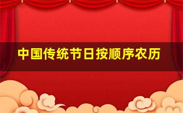 中国传统节日按顺序农历