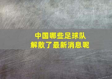 中国哪些足球队解散了最新消息呢