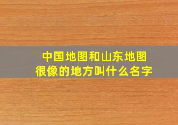 中国地图和山东地图很像的地方叫什么名字