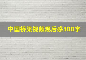 中国桥梁视频观后感300字