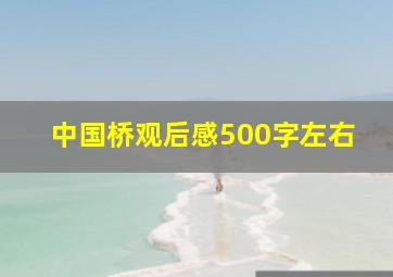 中国桥观后感500字左右