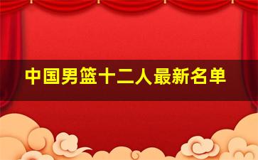 中国男篮十二人最新名单