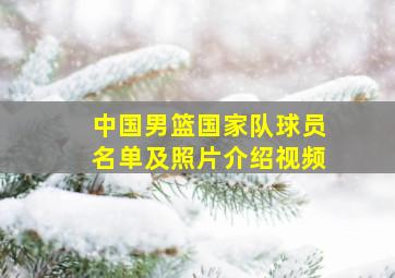 中国男篮国家队球员名单及照片介绍视频