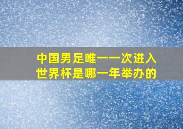 中国男足唯一一次进入世界杯是哪一年举办的