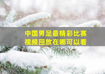 中国男足最精彩比赛视频回放在哪可以看