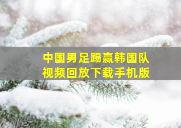 中国男足踢赢韩国队视频回放下载手机版