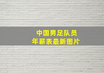 中国男足队员年薪表最新图片