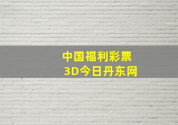 中国福利彩票3D今日丹东网