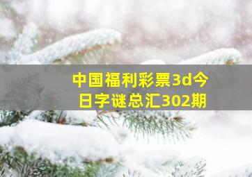 中国福利彩票3d今日字谜总汇302期