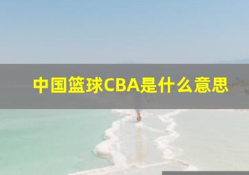 中国篮球CBA是什么意思