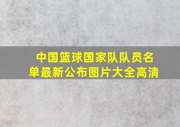 中国篮球国家队队员名单最新公布图片大全高清