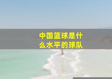 中国篮球是什么水平的球队