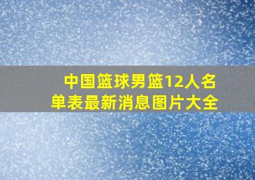 中国篮球男篮12人名单表最新消息图片大全