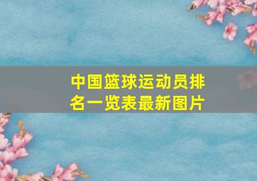 中国篮球运动员排名一览表最新图片