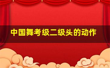 中国舞考级二级头的动作