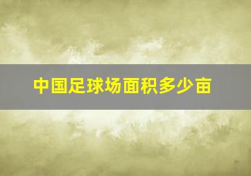 中国足球场面积多少亩