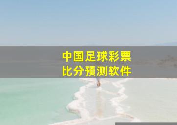 中国足球彩票比分预测软件