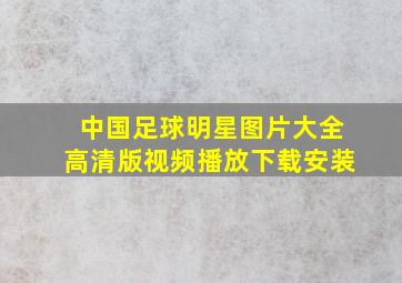 中国足球明星图片大全高清版视频播放下载安装