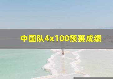 中国队4x100预赛成绩