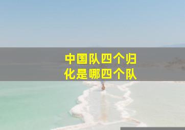 中国队四个归化是哪四个队