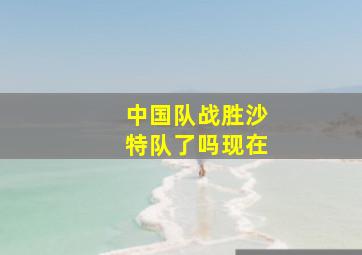 中国队战胜沙特队了吗现在