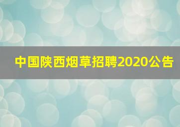 中国陕西烟草招聘2020公告