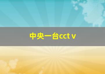 中央一台cctⅴ