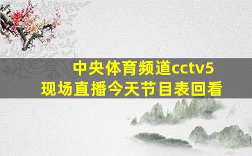 中央体育频道cctv5现场直播今天节目表回看