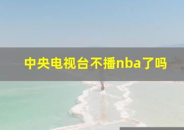 中央电视台不播nba了吗