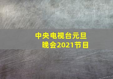 中央电视台元旦晚会2021节目