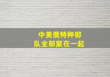 中美俄特种部队全部聚在一起