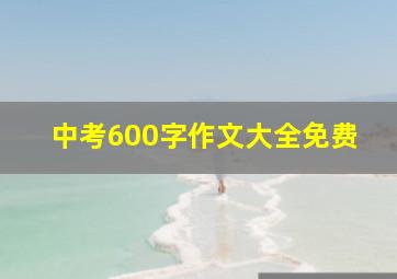 中考600字作文大全免费