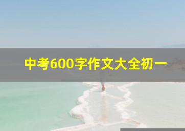 中考600字作文大全初一