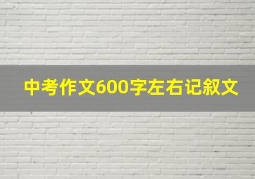 中考作文600字左右记叙文