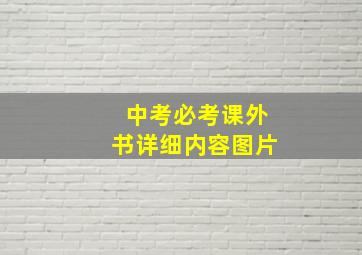 中考必考课外书详细内容图片