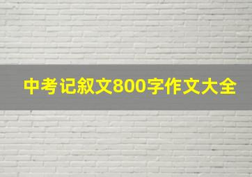 中考记叙文800字作文大全