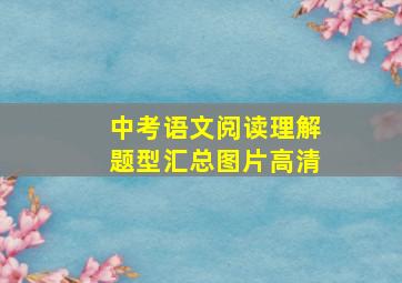 中考语文阅读理解题型汇总图片高清